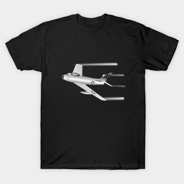 Air Force F-86 Sabre Jet Fighter T-Shirt by NorseTech